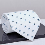 Small Aeroplanes on Light-Blue Jet Pilot  Tie<br><div class="desc">Add a touch of aviation elegance to your wardrobe with this refined pale blue tie, featuring a subtle pattern of small aeroplanes. Designed with discerning pilots and aerospace professionals in mind, this tie blends classic style with a nod to your passion for flight. The understated colour palette makes it a...</div>