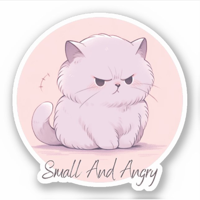 Small And Angry - Cute cat design (Front)