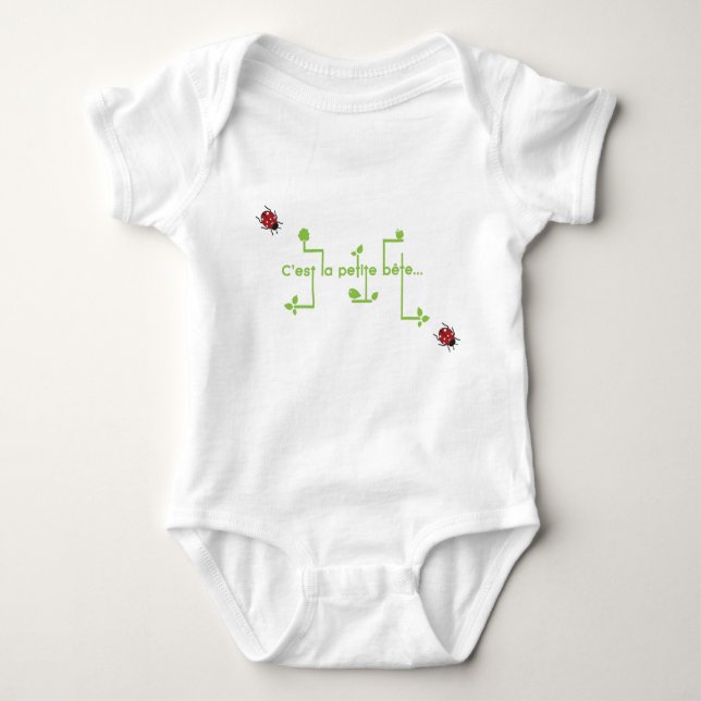 small animal baby bodysuit (Front)