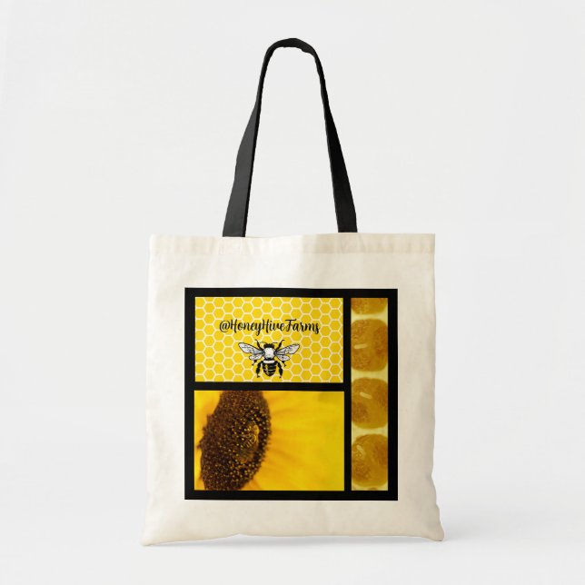 Small Apiary Hive Honey business Tote Bag (Front)