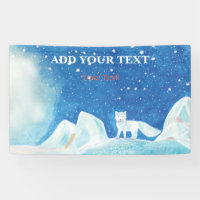 Small Arctic Fox Illustration Customisable