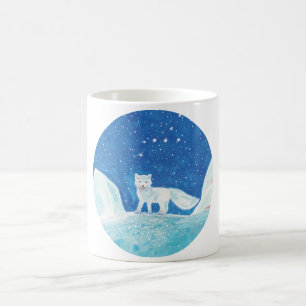 Small Arctic Fox (Vulpes lagopus) Illustration    Coffee Mug
