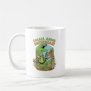 Small Arms Enthusiast Funny T-Rex Dinosaur Gun Coffee Mug
