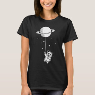 Small astronaut panda bear with Saturn balloon T-Shirt