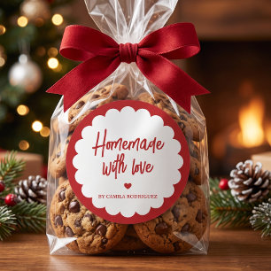 Small Baking Business Homemade With Love Classic Round Sticker