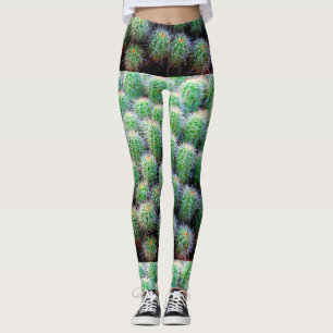 small barrel cactus green leggings