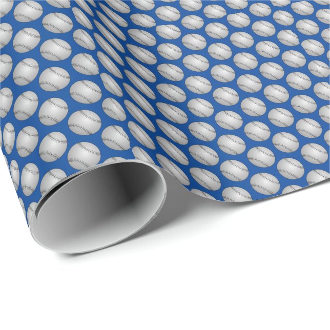 Small Baseballs Wrapping Paper (Roll Corner)