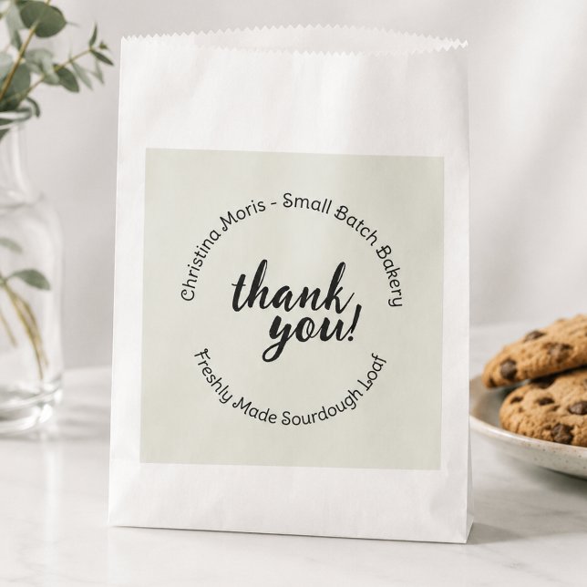 Small Batch Home Bakery Thank You Pattern Favour Bag (Creator Uploaded)