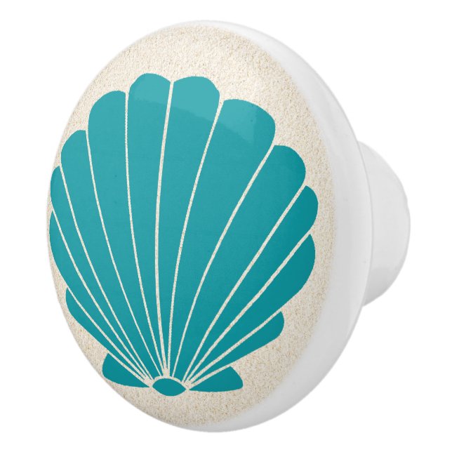 Small Beach Shell Scallop Drawer Knobs (Right)