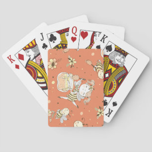 Small Bee Drawing Playing Cards