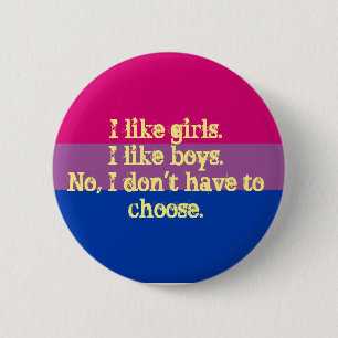small bisexual flag pride badge/pin 6 cm round badge