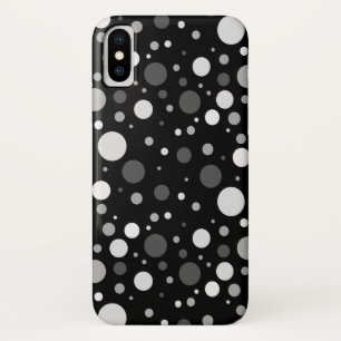 Small Black and White Polka Dots iPhone X Case