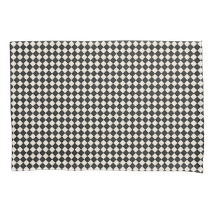 Small Black & Antique White Diamonds Pillowcase