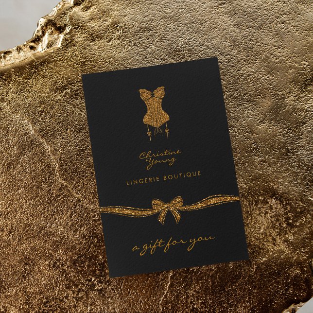 Small Black Gold Lace Lingerie Boutique Gift Card (Creator Uploaded)