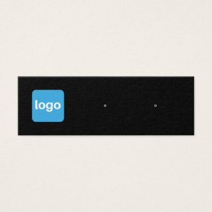 Small Black Logo Stud Earring Display Holder