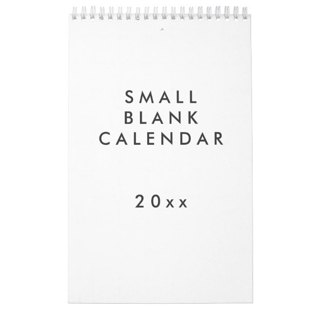 Small Blank Calendar Design It Yourself (Cover)