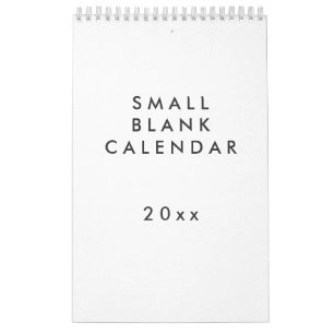 Small Blank Calendar - You Can Personalise It