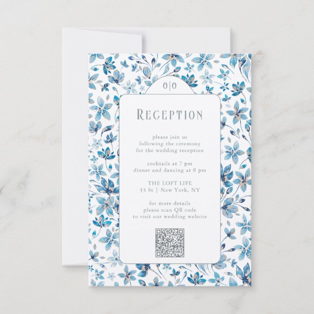Small Blue Reception Enclosure Card (Front)