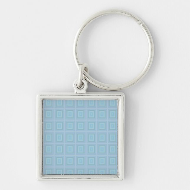 Small blue squares. key ring (Front)