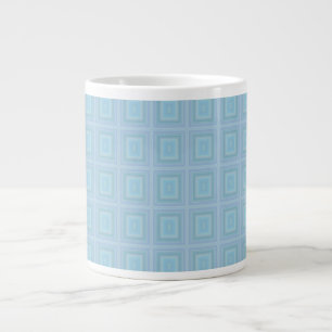 Small blue squares. large coffee mug
