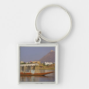 Small boat, Lake Pichola, Udaipur, India. Key Ring