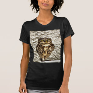 Small Brown Barn Owl Artistic Portrait T-Shirt
