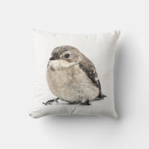 Small Brown Garden Bird Photo Cushion