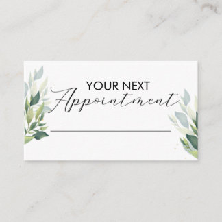 Small Business Appointment Card Customizable