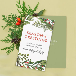 Small Business Christmas Festive Wreath Card