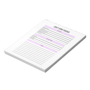 Small Business Craft Show Tracker Planner Notepad