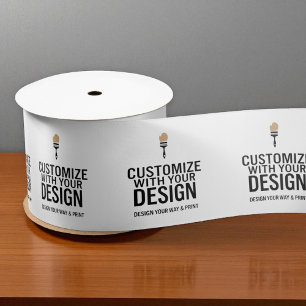 Small Business Custom Personalised Company  Satin Ribbon