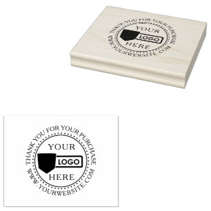 Small Business Custom Wood Art Stamp with Logo