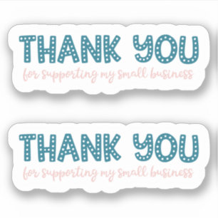 Small Business Cute Modern Thank You Stickers
