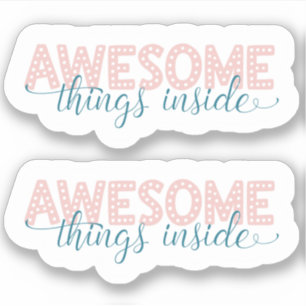 Small Business Cute Pink Thank You Sticker