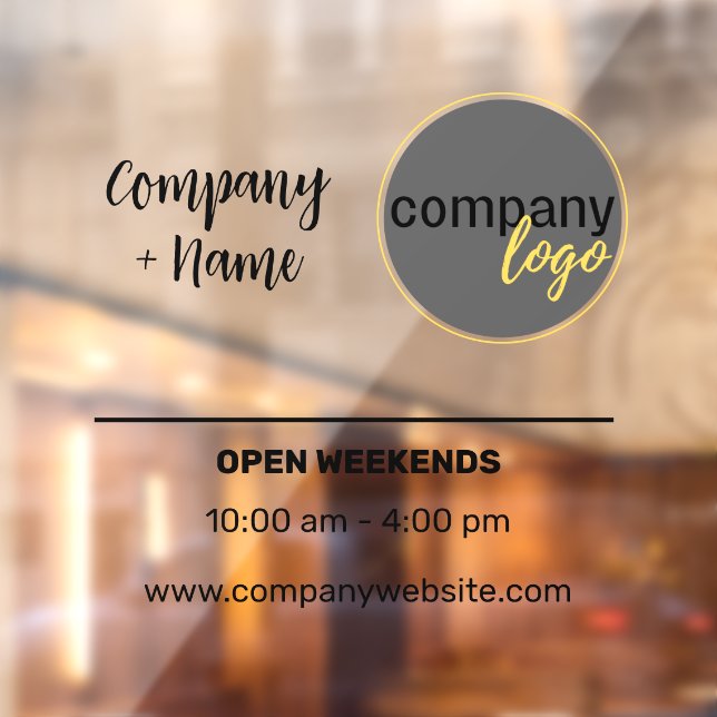 SMALL BUSINESS DECAL TRADING HOURS LOGO BRANDING  (Sheet 2)