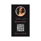 Small Business Discount Loyalty QR Code Black Pink