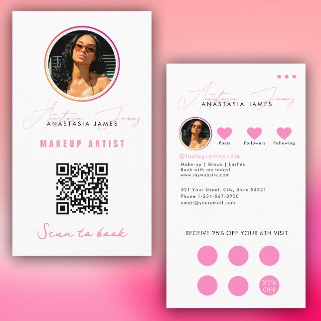 Small Business Discount Loyalty QR Code Card (Small Business Discount Loyalty QR Code Business Card)