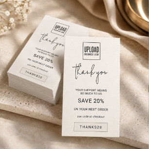 Small Business  Discount Thank You Loyalty Card