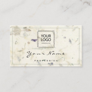 Small Business Floral QR LOGO Natural Organic Bio Business Card