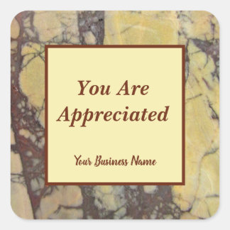 Small Business Gem Photo Customer Appreciation Square Sticker