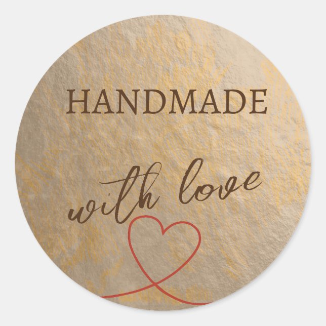 Small Business Handmade with Love Sticker Sheet  (Front)