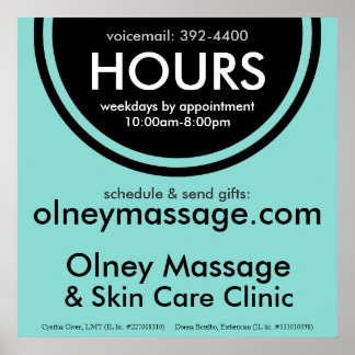 Small Business Hours Sign