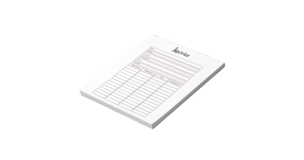Small Business Invoice Notepad | Zazzle