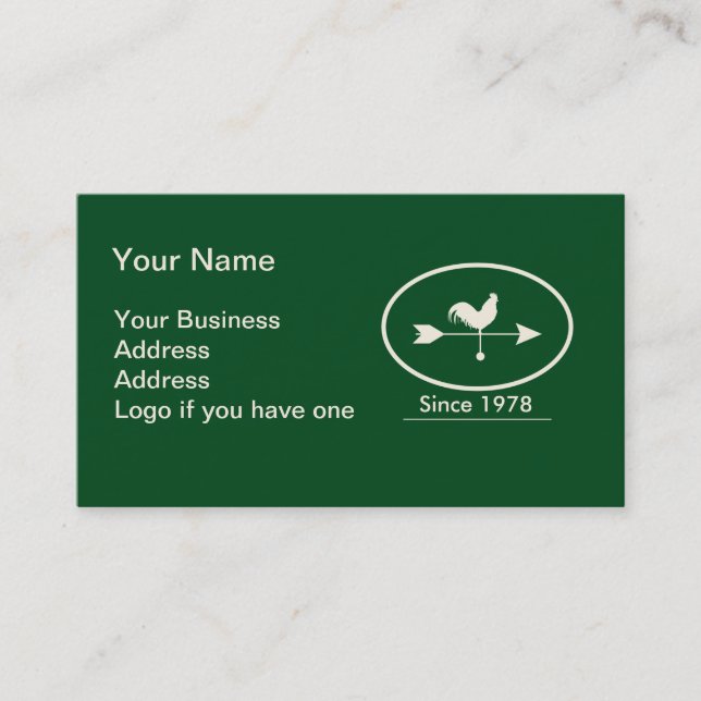 Small Business Ivory Weathervane Business Card (Front)