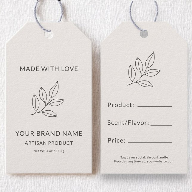 Small Business Minimalist Botanical Price Tag (Creator Uploaded)