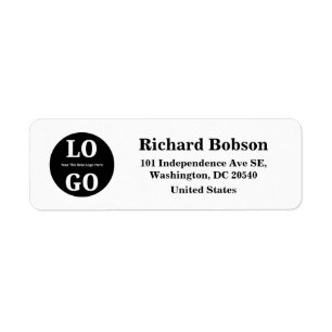 Small Business Minimalist Custom Logo Return Address Label