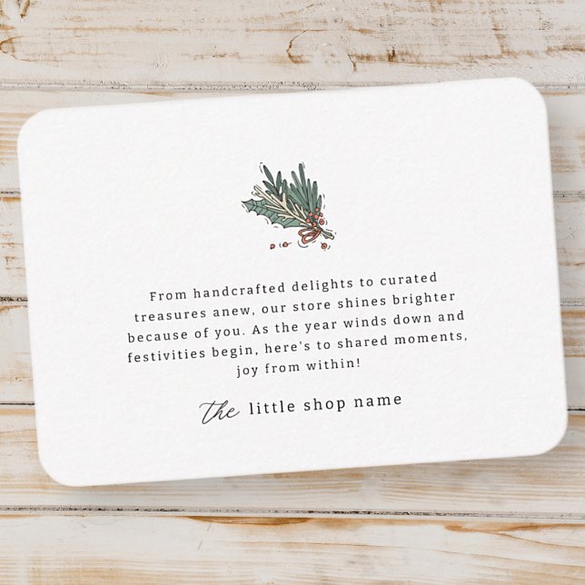 Small Business Modern Minimalist Holiday Thank You Card (Creator Uploaded)