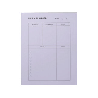 Small Business Owner Daily Planner  Notepad