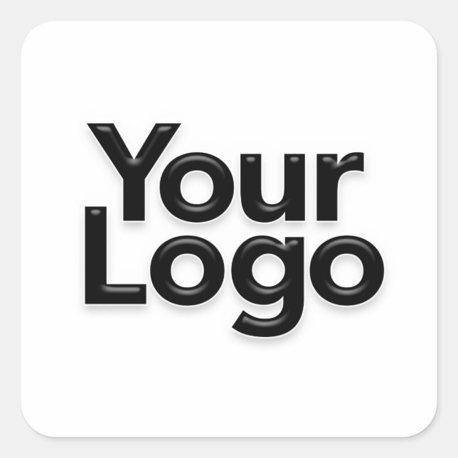Small Business Owner Logo Promotional Marketing Square Sticker (Front)