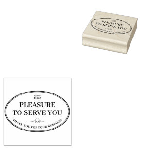 Small Business Packaging Custom Logo Oval Branding Rubber Stamp